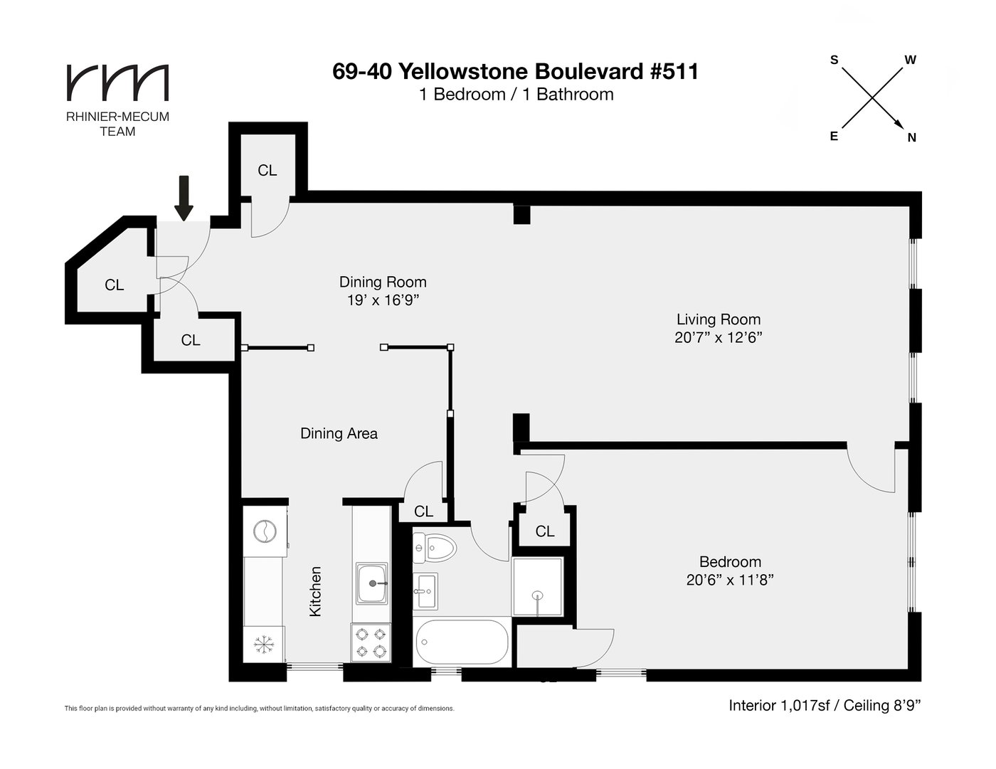 69-40 Yellowstone Boulevard #511 floor plan