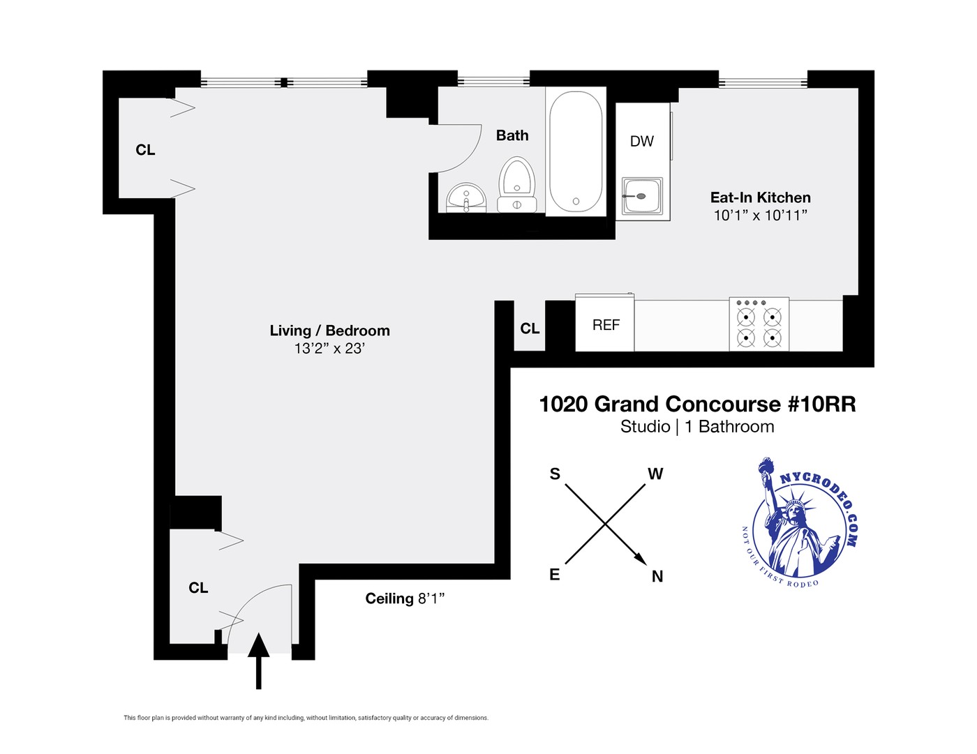 1020 Grand Concourse #10RR floor plan