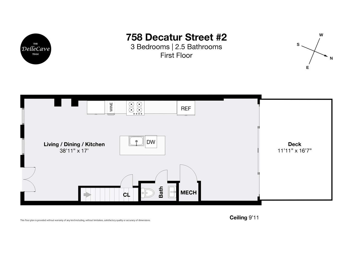 758 Decatur Street #2 floor plan